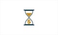 Hourglass With Dollar Sign Icon, Time Is Money Concept. Symbol In Trendy Flat Style vector illustration Royalty Free Stock Photo