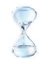 Hourglass with dripping water close-up Royalty Free Stock Photo