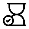 Hourglass icon. Elegant Outline Icon with Creative Design for Time, Countdown, and Timer Royalty Free Stock Photo