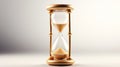 Hourglass with flowing sand. Concept of time passing. 3d rendering Generative AI