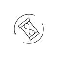 Hourglass, forward, clock icon. Simple line, outline vector of icons for ui and ux, website or mobile application