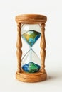 An hourglass with a globe inside Royalty Free Stock Photo
