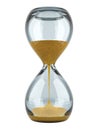 Hourglass with gold sand Royalty Free Stock Photo
