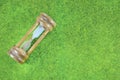 Hourglass on a grass