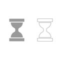 Hourglass grey set icon .