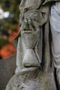 Hourglass in the hand of a grim reaper Royalty Free Stock Photo