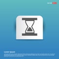 hourglass Icon - Blue Sticker button Royalty Free Stock Photo