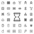 hourglass icon. Detailed set of minimalistic line icons. Premium graphic design. One of the collection icons for websites, web des