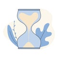 Hourglass icon. Flat illustration of hour glass timer vector icon for web design. Vector illustration cartoon design Royalty Free Stock Photo