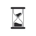 Hourglass Icon. Retro time symbol. Sandglass logo. Clock Sign or timer. Isolated black icon. Vector images