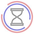 Hourglass icon, sand time clock