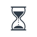 Hourglass icon, sandglass timer, clock flat icon for apps and websites Ã¢â¬â for stock