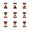 Hourglass icon set, vector illustration Royalty Free Stock Photo