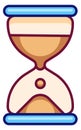 Hourglass icon. Wasting time symbol. Deadline sign
