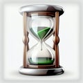 Hourglass Icon On White Background. Generative AI Royalty Free Stock Photo