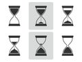 Hourglass icons set. Vector illustration.