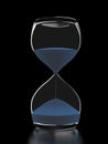 Hourglass isolated on black