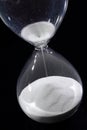Hourglass isolated on black Royalty Free Stock Photo