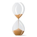 Hourglass isolated over white background