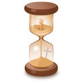 Hourglass leaking killing time illustration Royalty Free Stock Photo