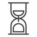 Hourglass line icon