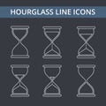 Hourglass Line Icons