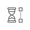 Hourglass line outline icon and time concept