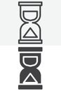 Hourglass line and solid different style vector icon set Royalty Free Stock Photo