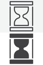 Hourglass line and solid vector icon set Royalty Free Stock Photo