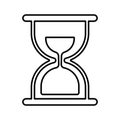 Hourglass, loading, waiting icon. Line, outline design