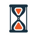 Hourglass, loading, waiting icon. Simple flat design concept