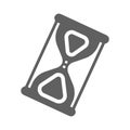 Hourglass, loading, waiting icon. Gray vector sketch