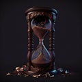 An hourglass made of chocolate