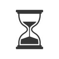 Hourglass modern isolated black lineal vector icon