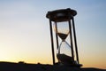 Hourglass Outside at Sunrise Royalty Free Stock Photo