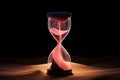 An Hourglass With Pink Sand Inside