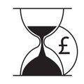 Hourglass and pound icon vector desing illustration