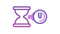 Hourglass Power Button Device Usage Time Power Cycles, vector design Generative AI Royalty Free Stock Photo