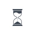 Hourglass related vector glyph icon.