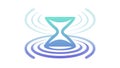 Hourglass & Ripple Effect Icon: Time\'s Impact & Influence, vector design Generative AI Royalty Free Stock Photo
