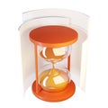 Hourglass, sand clock icon, time management project