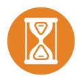 Hourglass, sand clock, time management icon design