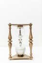 Hourglass sand glass timer time clock device historical old white Royalty Free Stock Photo