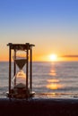 Horglass Sunrise Over Sea Royalty Free Stock Photo