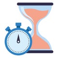 Hourglass sand timer icon cartoon