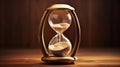 hourglass sand timer on table