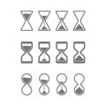 Hourglass, sandglass icons