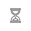 Hourglass, sandglass line icon