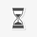 Hourglass, Sandglass, Sand timer, Sand clock sticker, simple vector icon Royalty Free Stock Photo