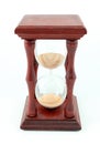 Hourglass, sandglass, sand timer, sand clock on the whi Royalty Free Stock Photo